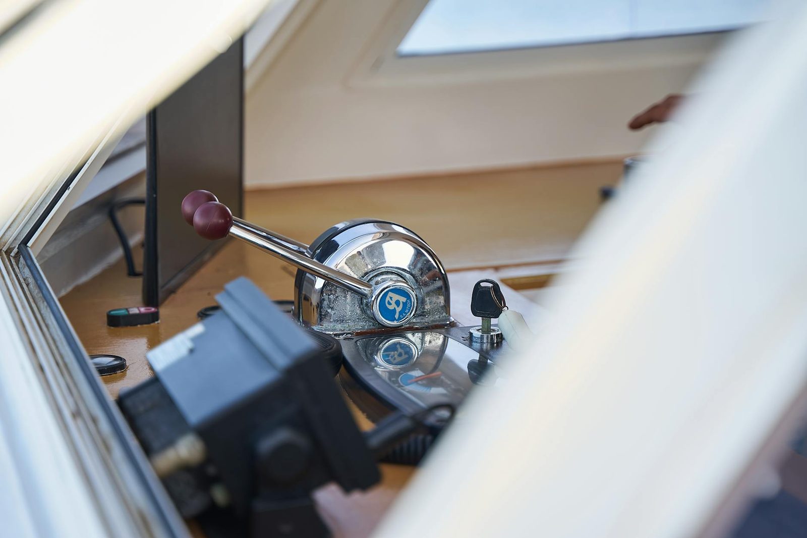 Yacht navigation instruments and helm