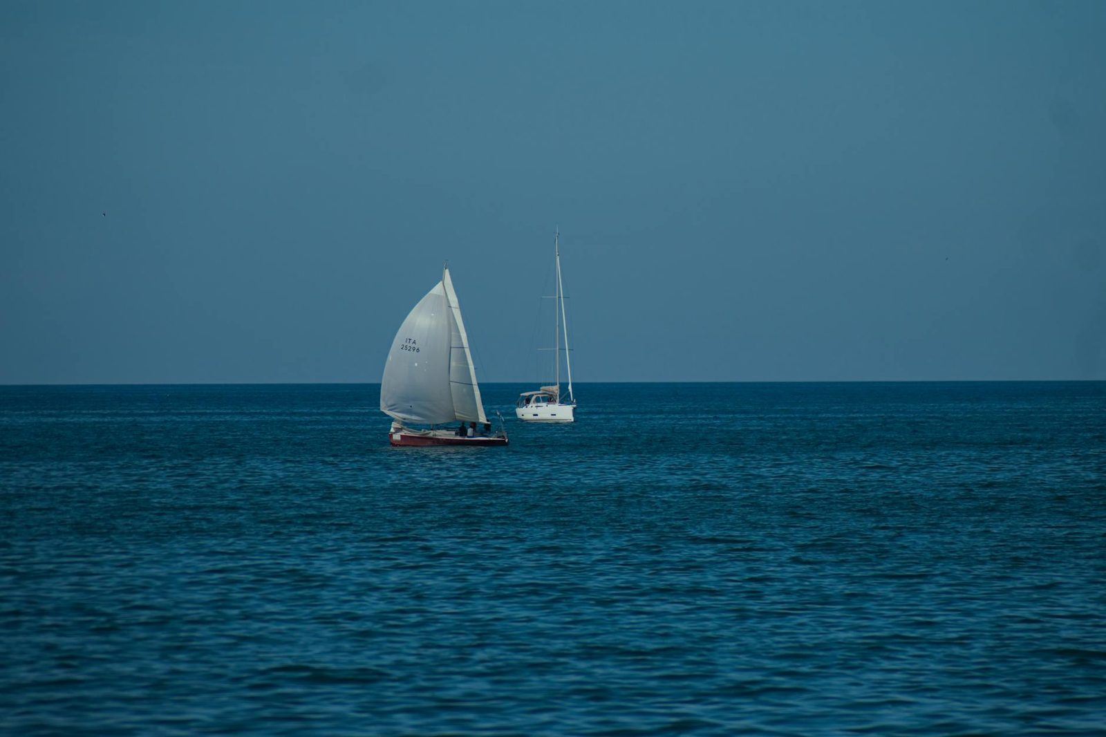 Yacht sailing in northern waters